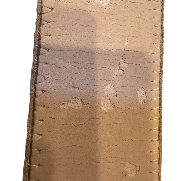 Elite Vintage Oval Turquoise & Amber Inlay Suede Leather Belt M Women's - Picture 4 of 10